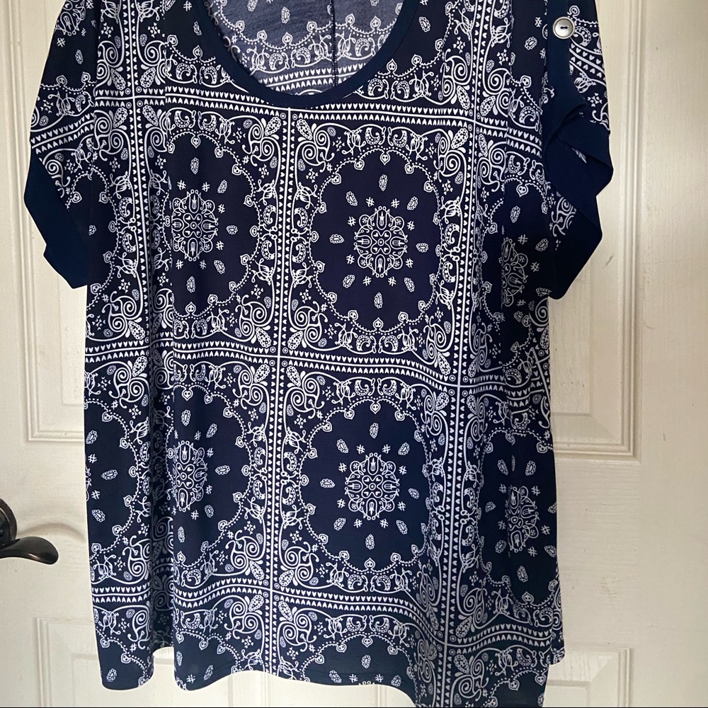 Dark Blue Paisley Bandanna